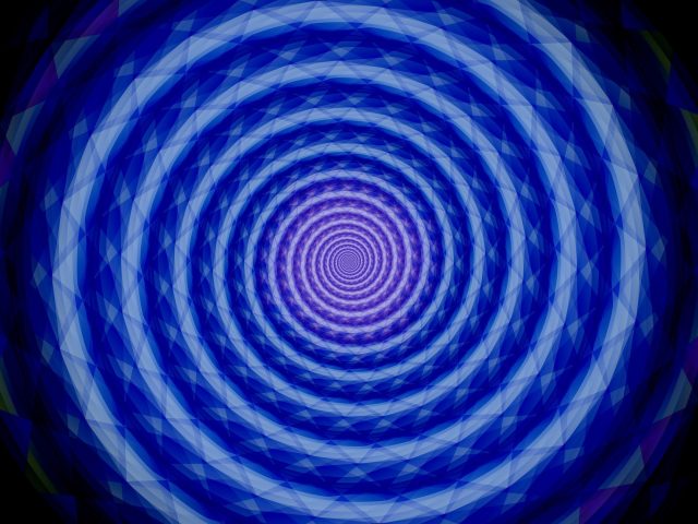 Синие круги спиральная абстракция абстракция