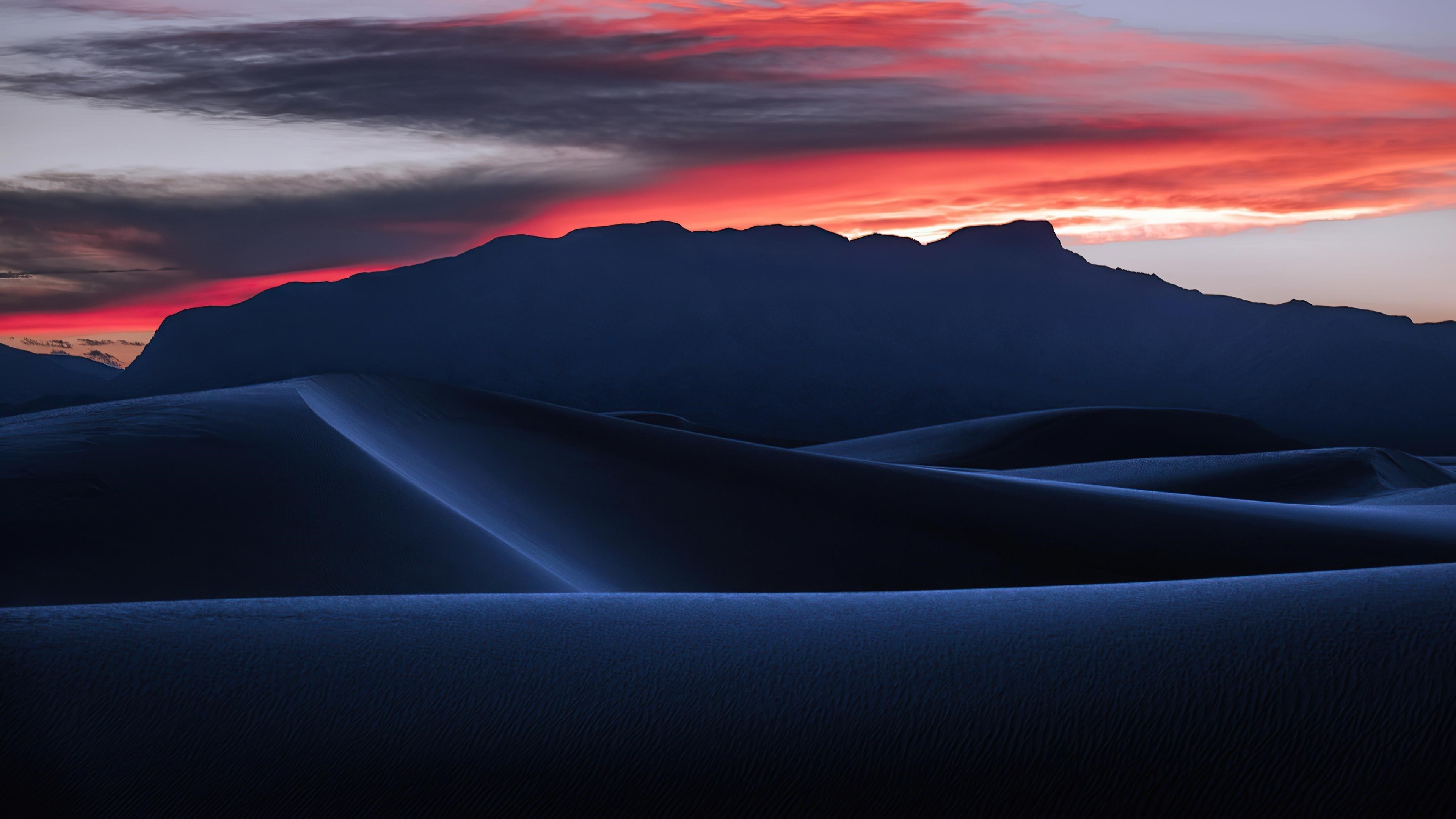 Пустыня дюны пейзаж природа песок закат природа обои скачать