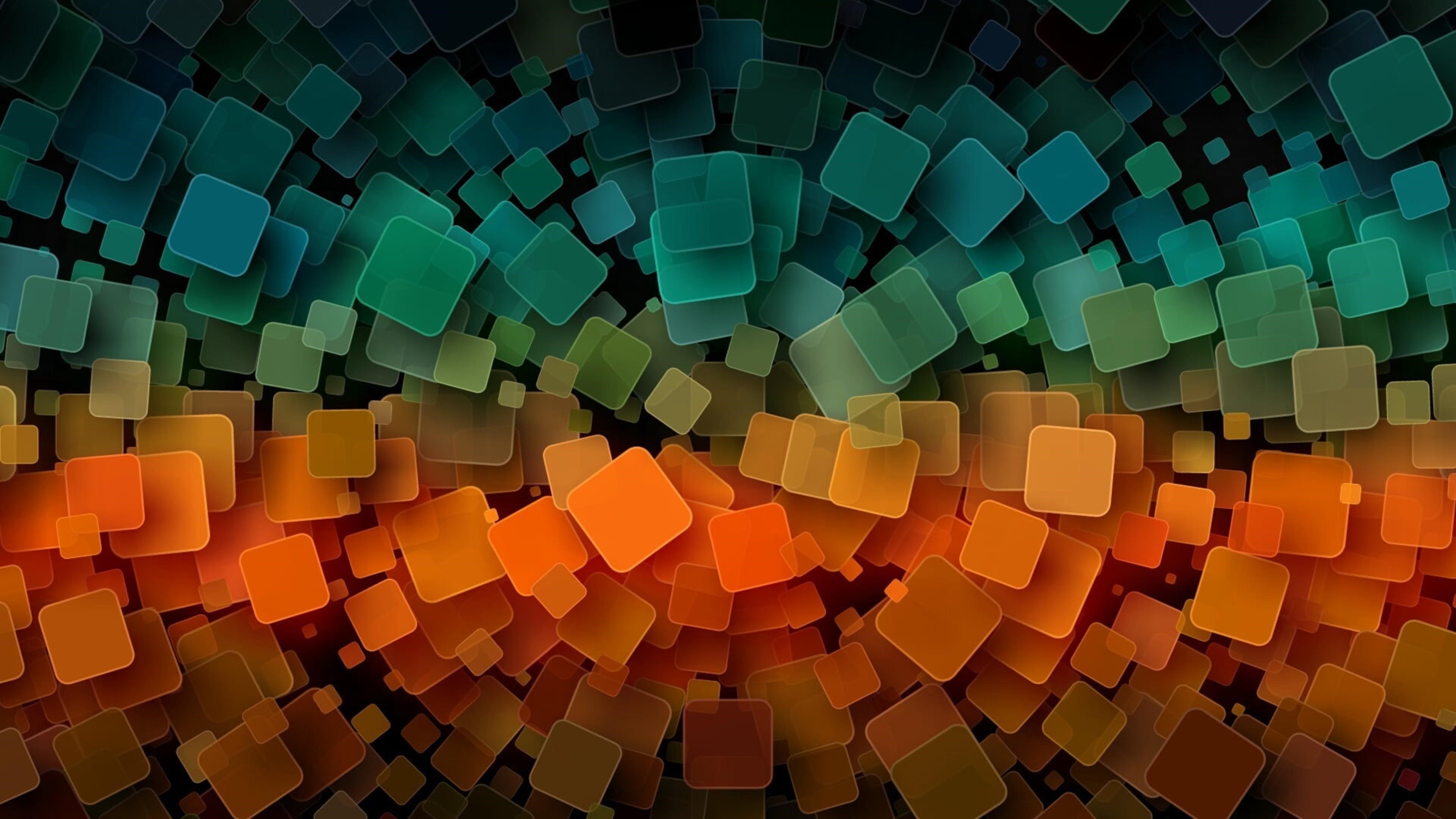 Оранжевая и синяя иллюстрация цифровое искусство абстракция обои скачать