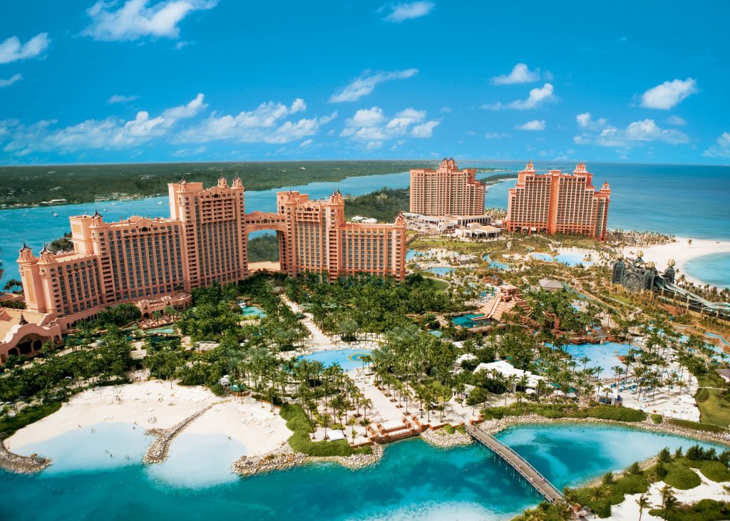 Bahamas, Atlantis, море, отель обои скачать