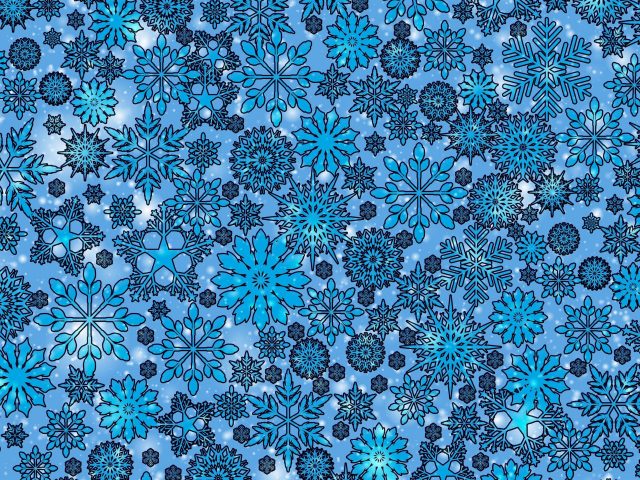 Синяя снежинка абстракция