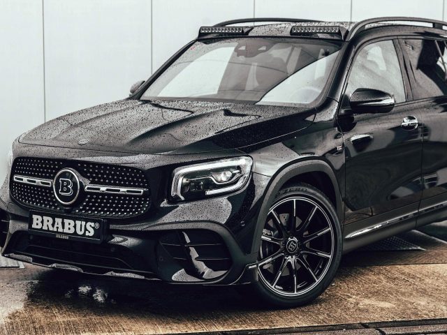 Черный mercedes brabus benz glb 250 amg line 2020 hd автомобили