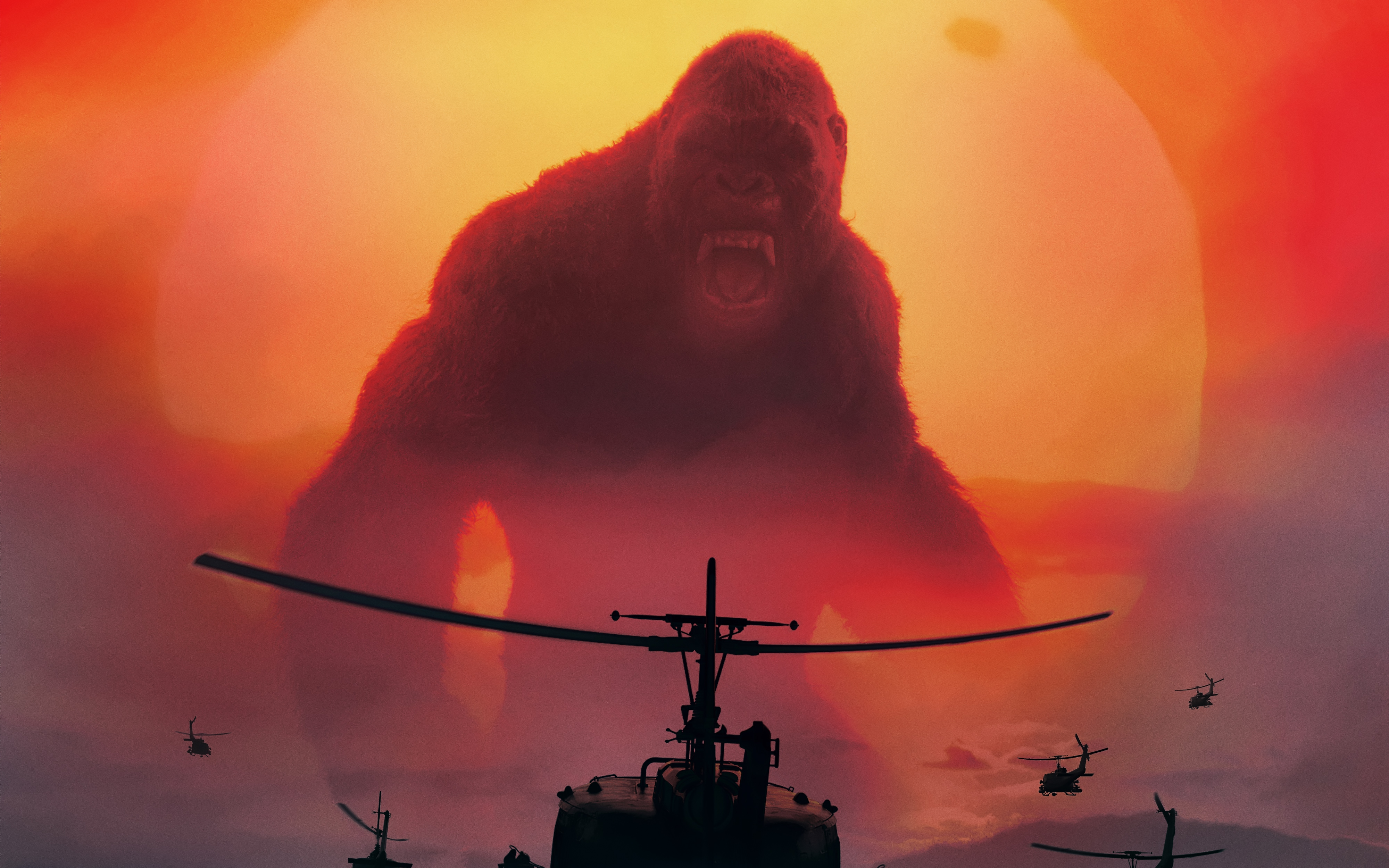 Kong skull island movie 4k. обои скачать