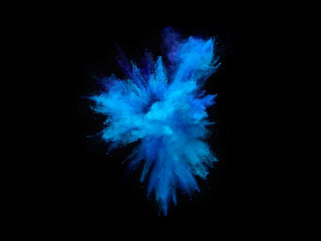 Blue explosion.