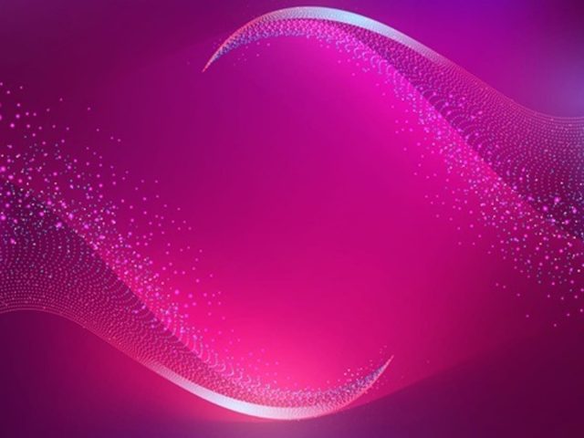 Розовый фиолетовый градиент светящиеся частицы фон абстрактный
