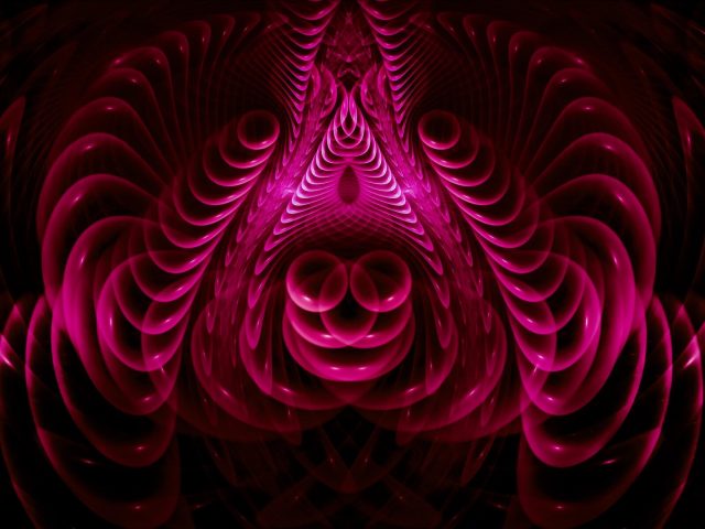 Темно-розовый необработанный фрактал абстрактный