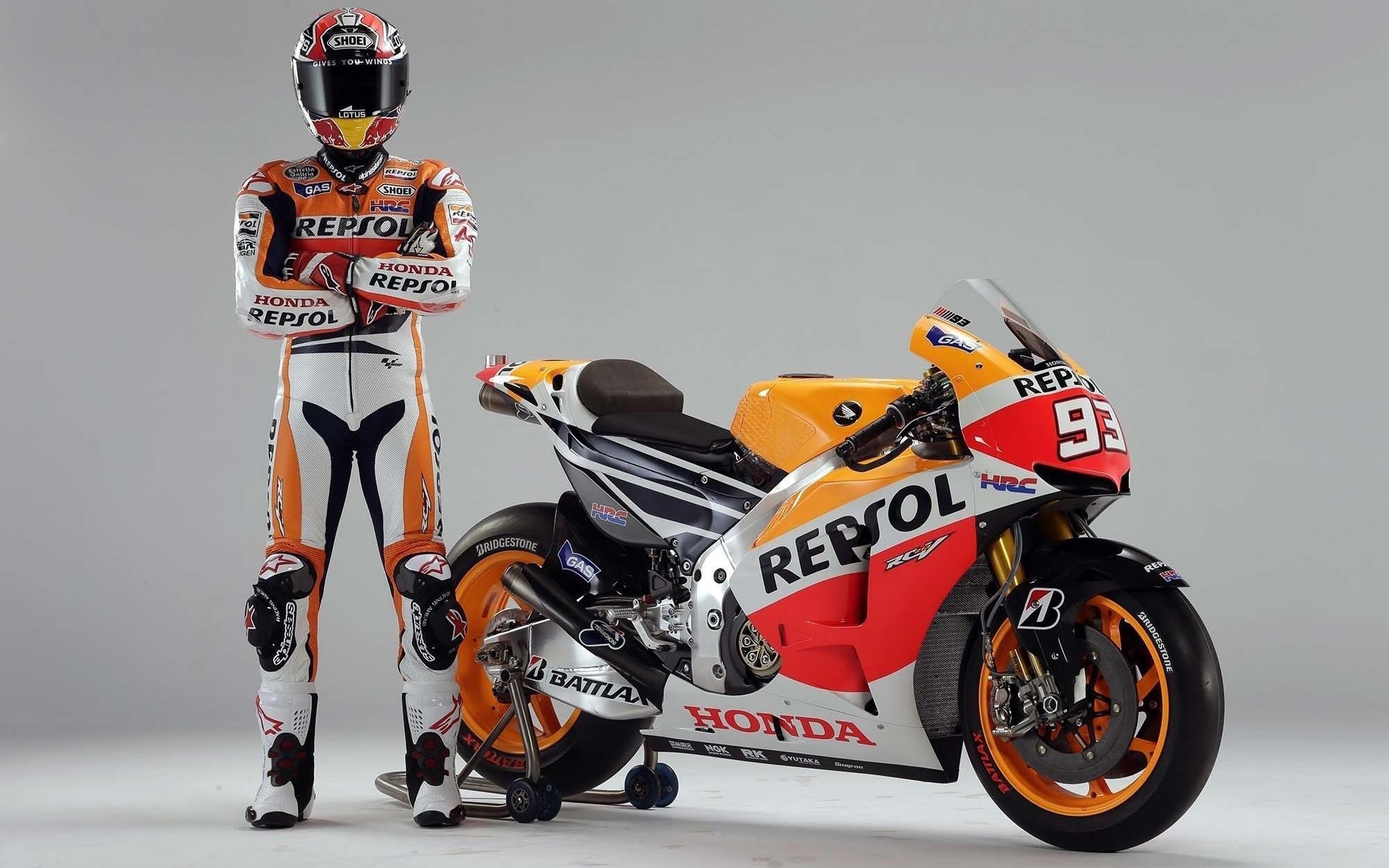 "Репсоль" Хонды Марк Маркес rc213v MotoGP в 2019 обои скачать