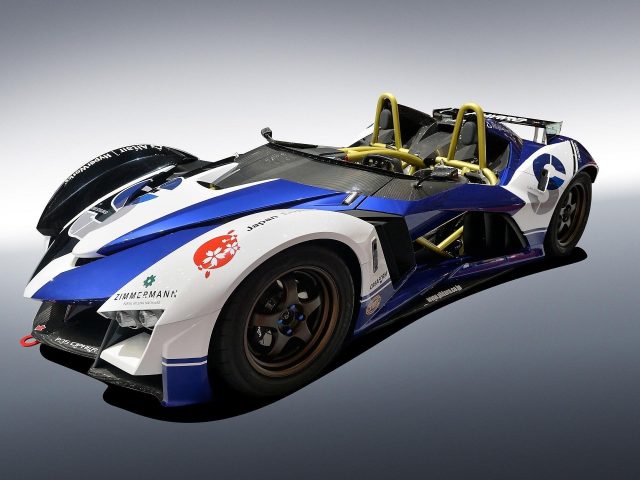 Белый голубой понятие phiaro Р75 гоночного автомобиля легковые автомобили