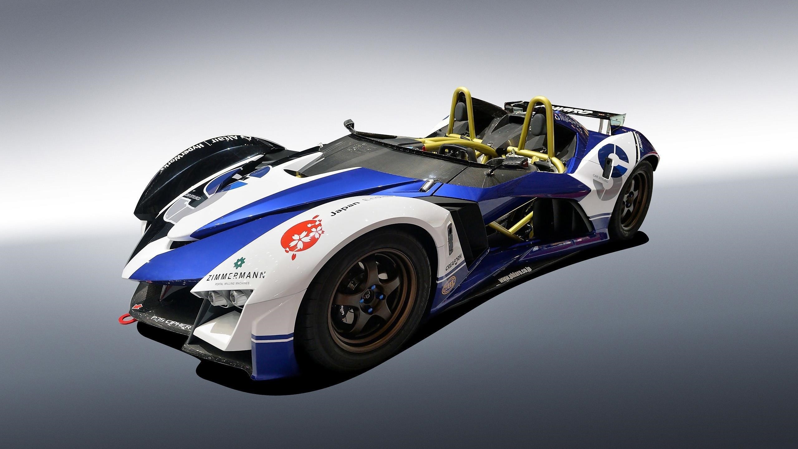 Белый голубой понятие phiaro Р75 гоночного автомобиля легковые автомобили обои скачать