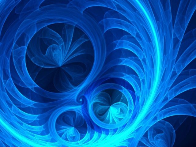 Синие фрактальные круги формы абстрактные