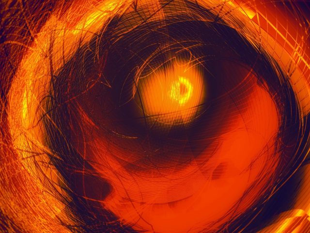 Оранжевый черный огонь иллюстрация абстракция