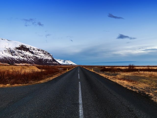 Дорога в Исландию пейзаж