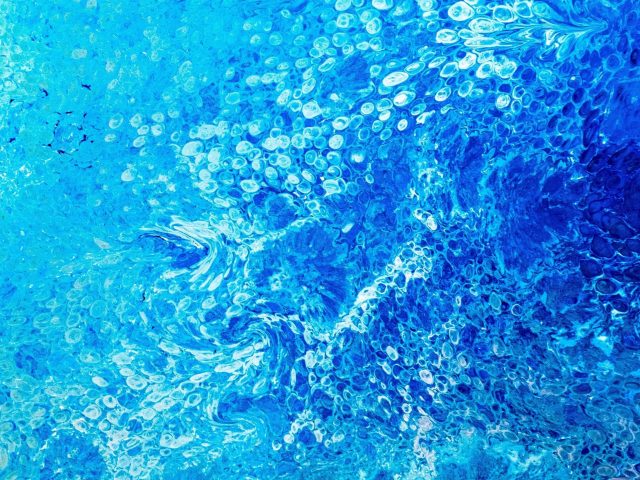 Абстракция синие пятна краски реферат