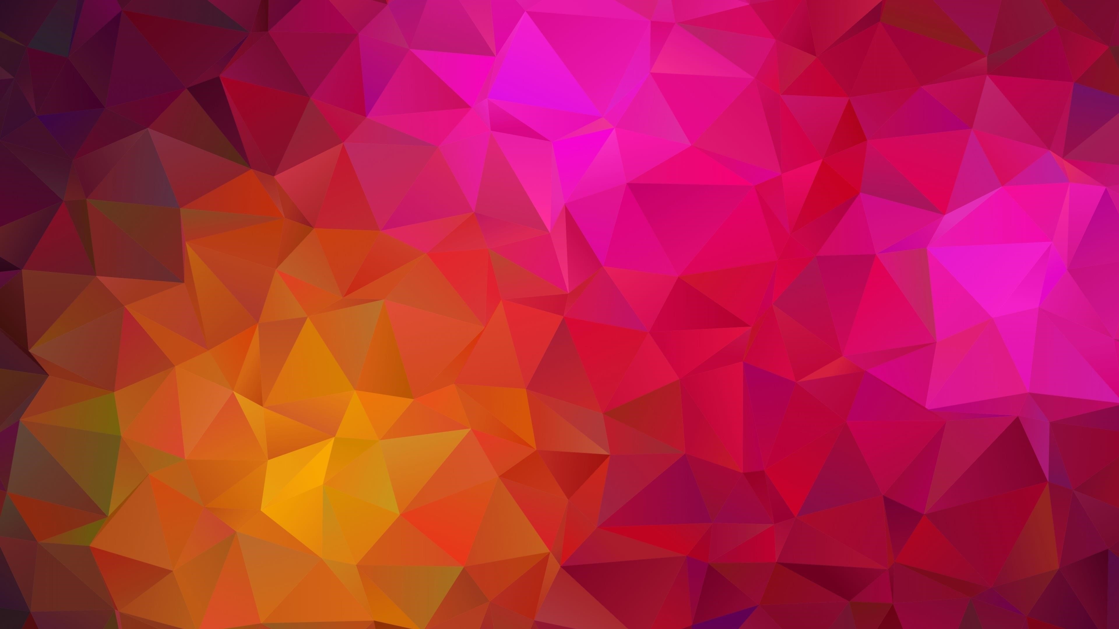 Желто розовый треугольник геометрическая абстракция обои скачать