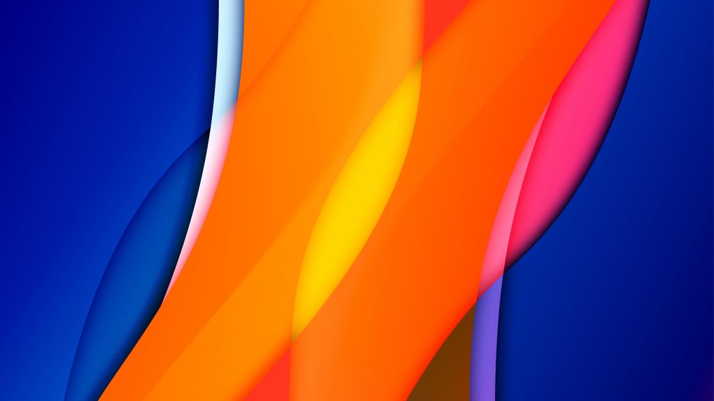 Оранжевые синие желтые линии абстракция абстракция обои скачать