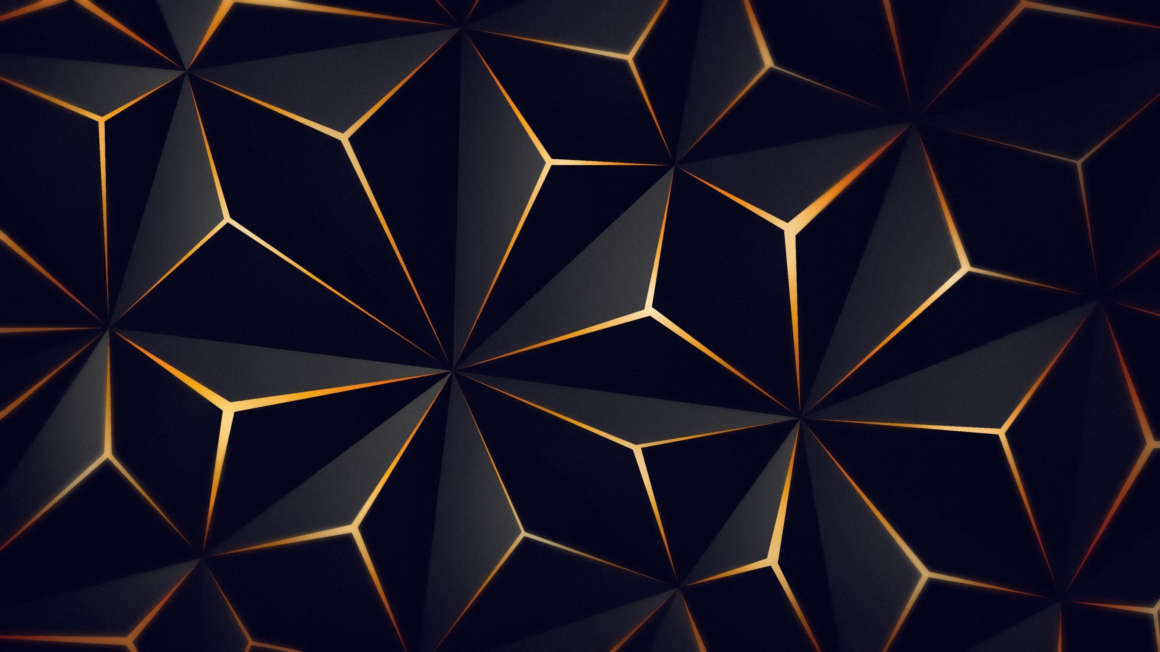 Треугольник сплошной черный золотой абстрактный обои скачать