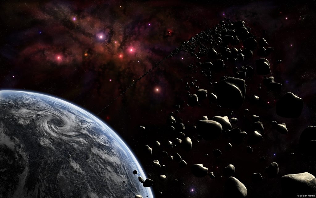 Планета, астероиды обои скачать