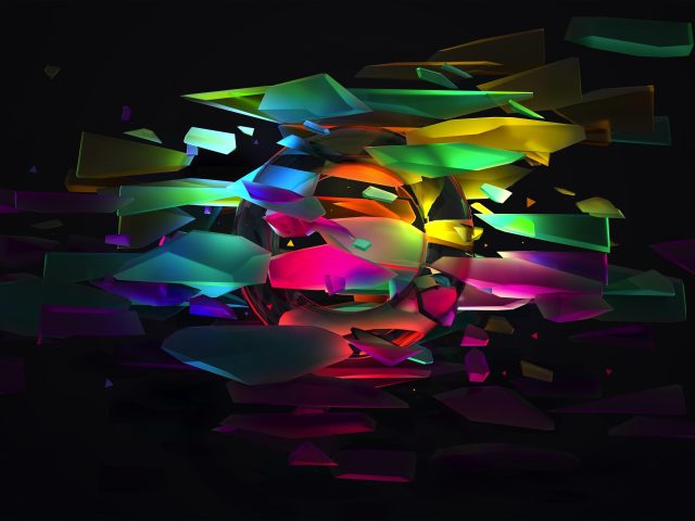 Красочная гамма спектра формы с разделенным черным фоном абстрактные
