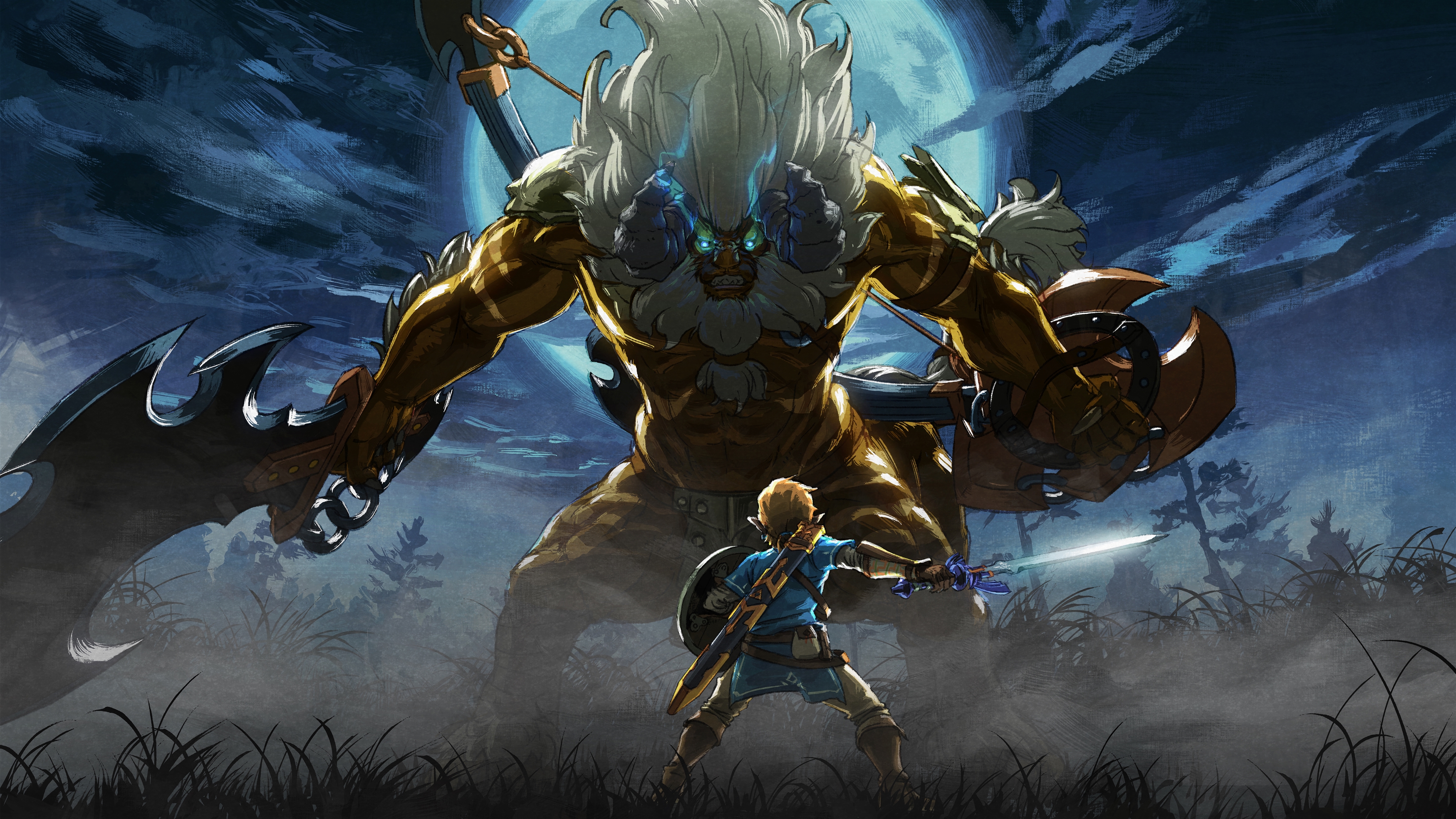 Легенда о Zelda дыхание дикой мастер испытаний DLC обои скачать