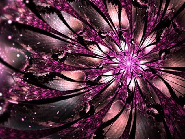 Светло-фиолетовый черный блик фрактальный цветочный художественный узор абстрактный
