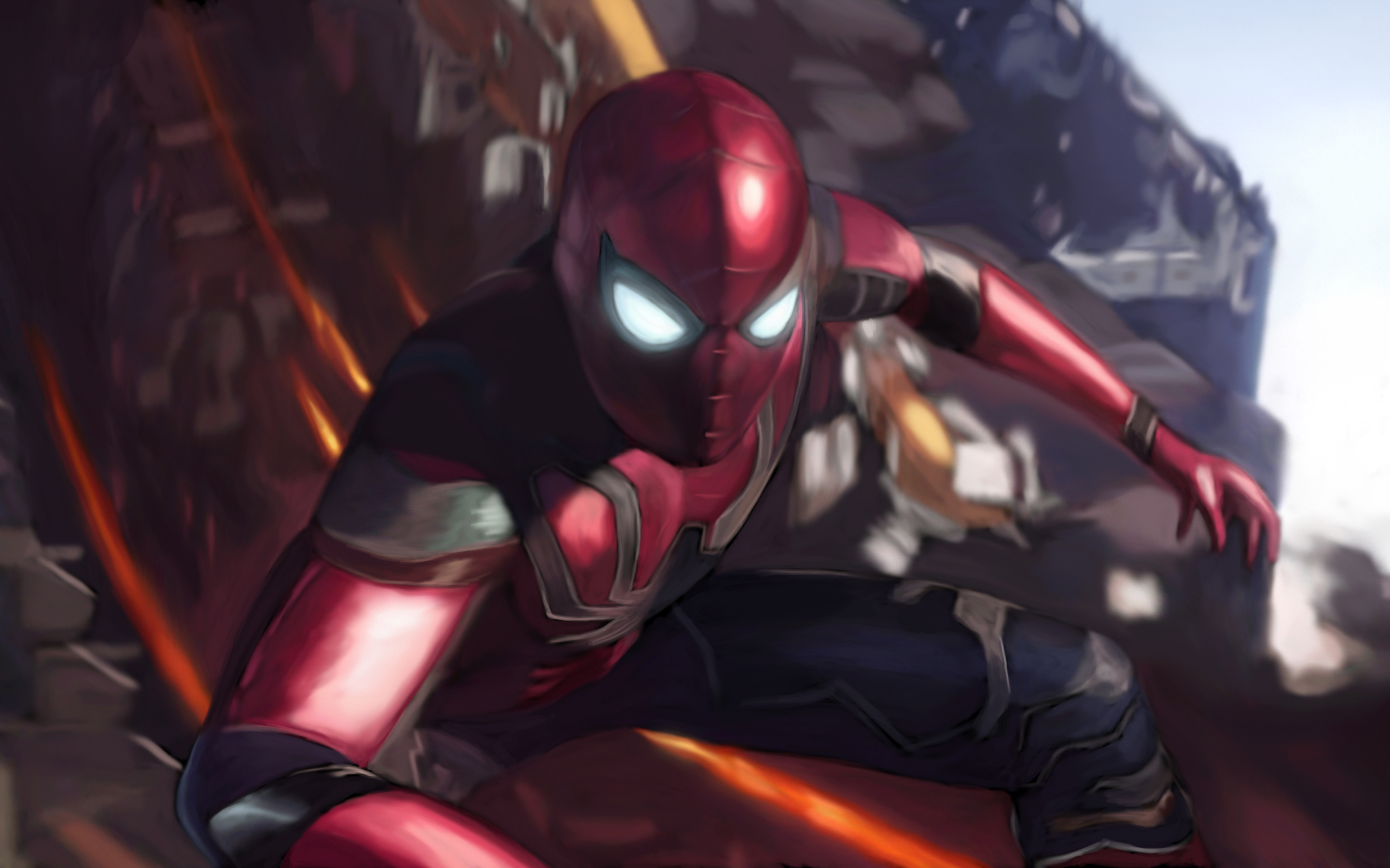 Человек паук в Мстители бесконечная война искусства обои скачать