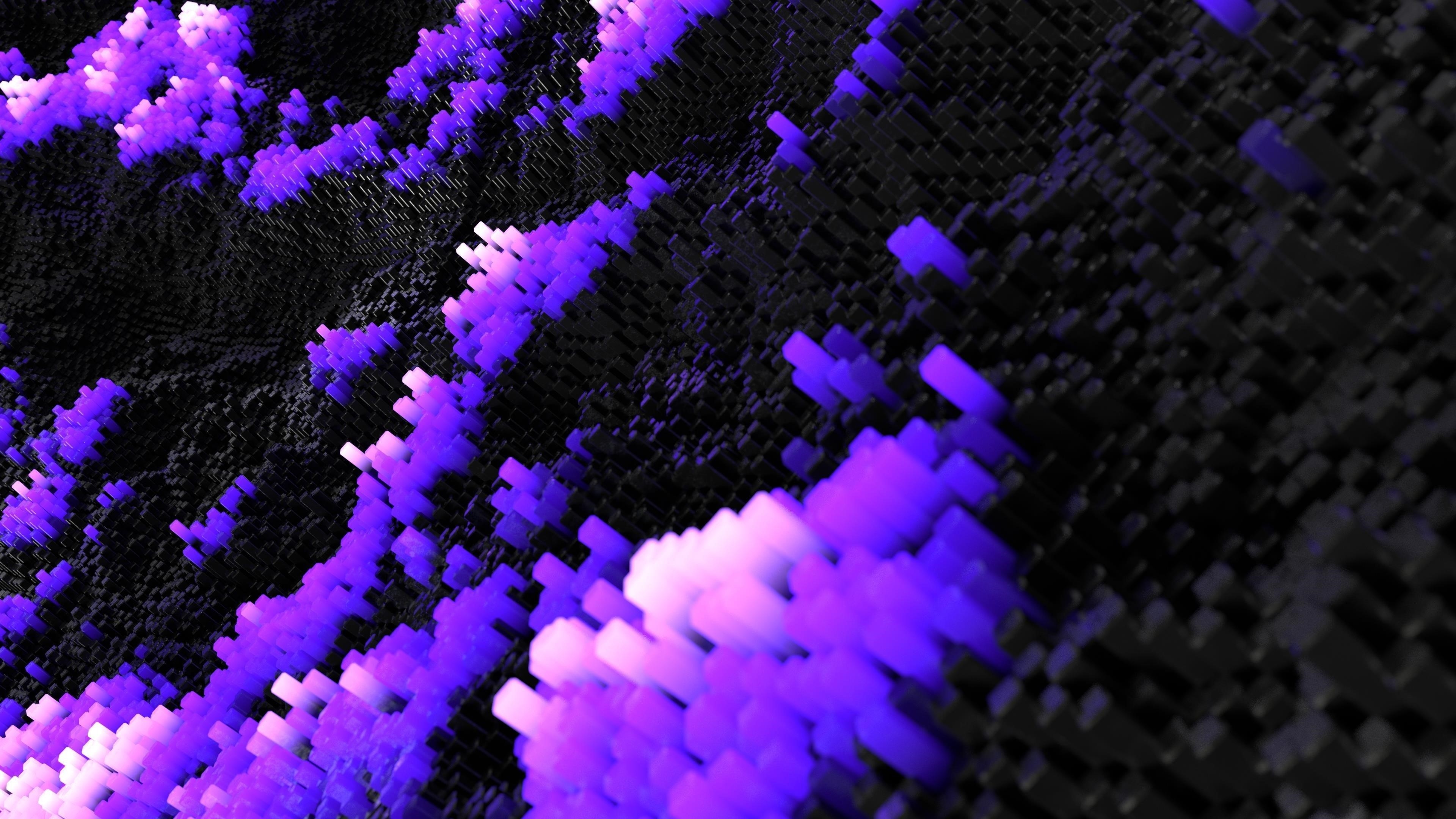 Пурпурно-черные цифровые трубы абстрактные обои скачать
