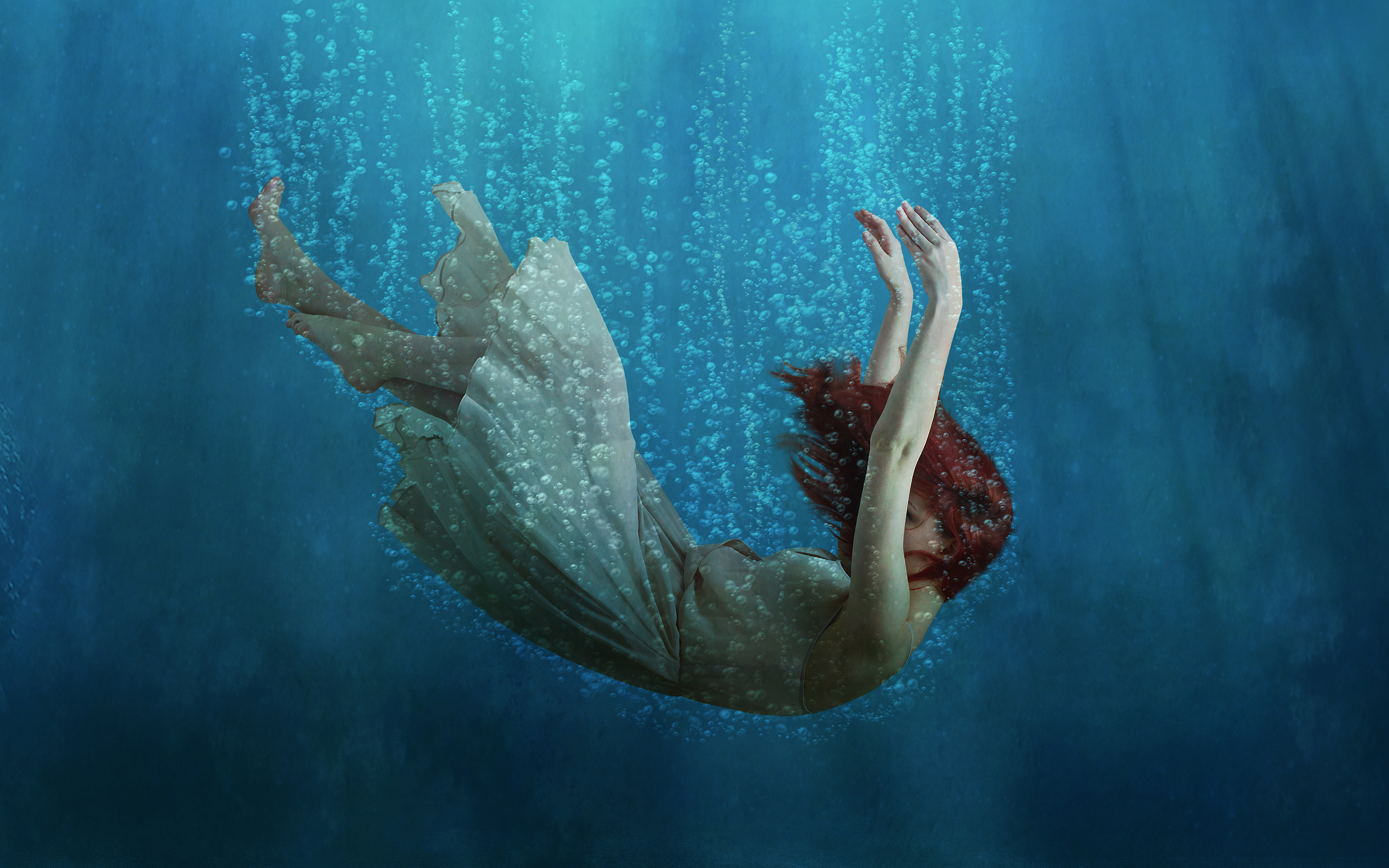 Подводная мечта девушки обои скачать