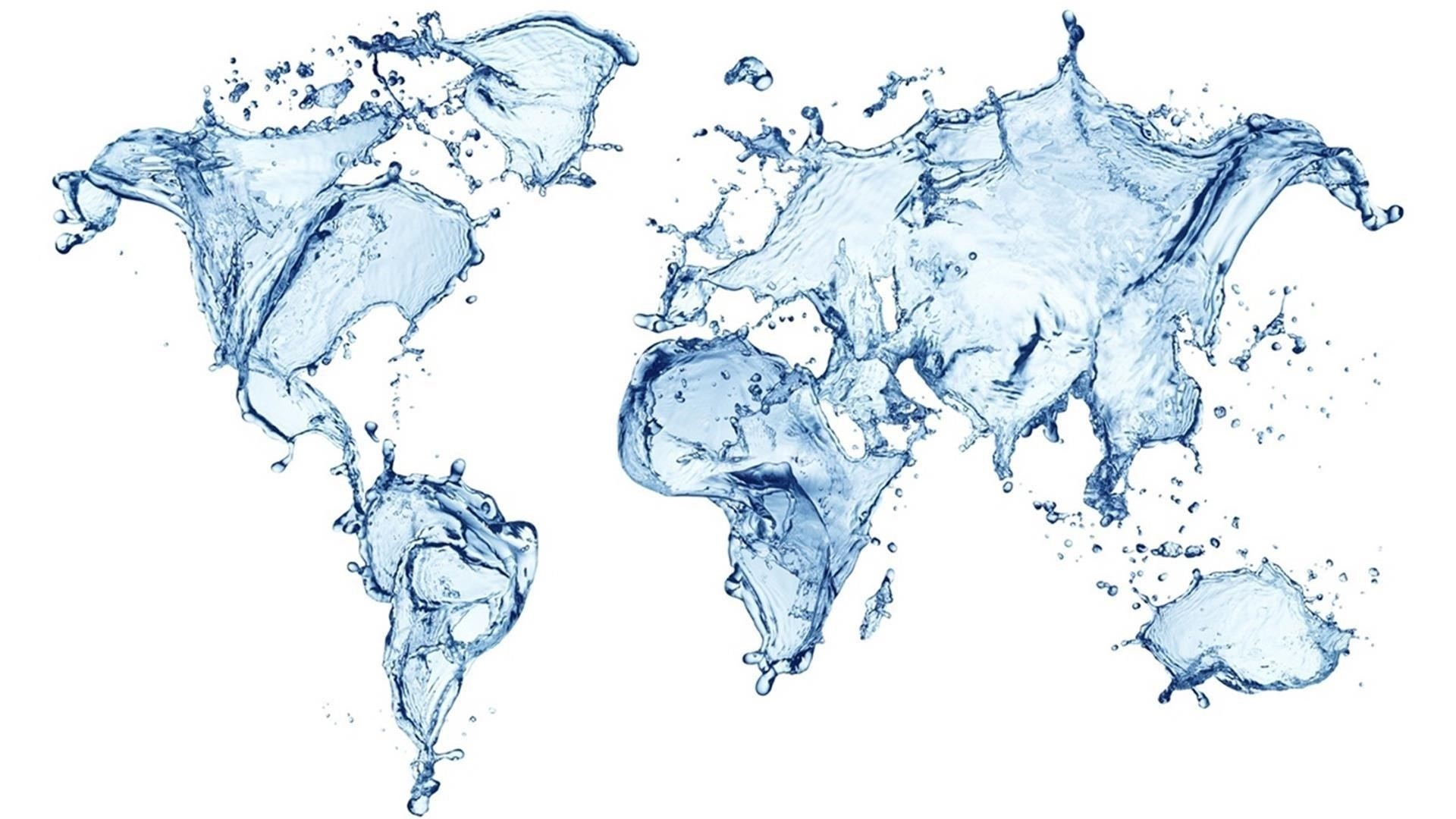 Синяя водная карта мира аннотация обои скачать