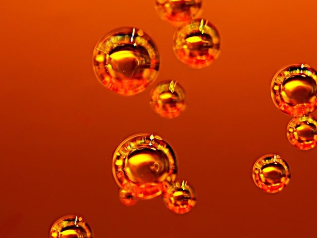 3d шары оранжевый металлик абстракция