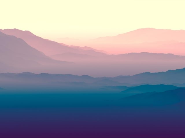 Фиолетовый горизонт, пейзаж